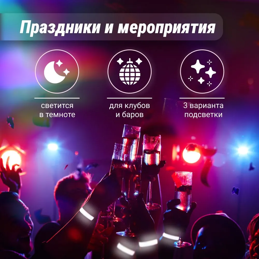 Браслет светящийся в темноте для альпинистов